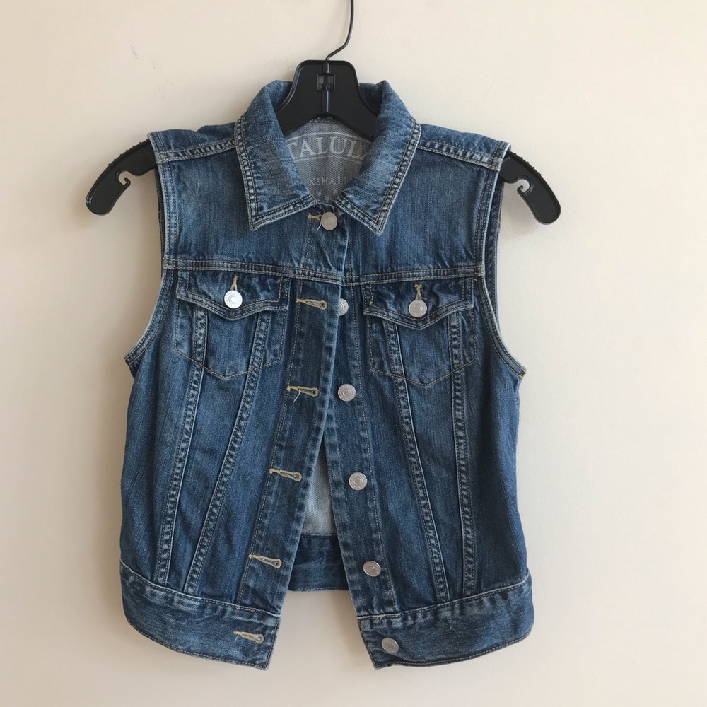 ARITZIA denim vest dark blue TALULA